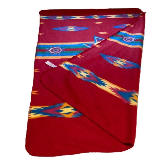 AZTEC TRIBAL American Southwestern Blanket Throw Bedding Blanket Fleece 38 x 60" - Picture 5 of 12